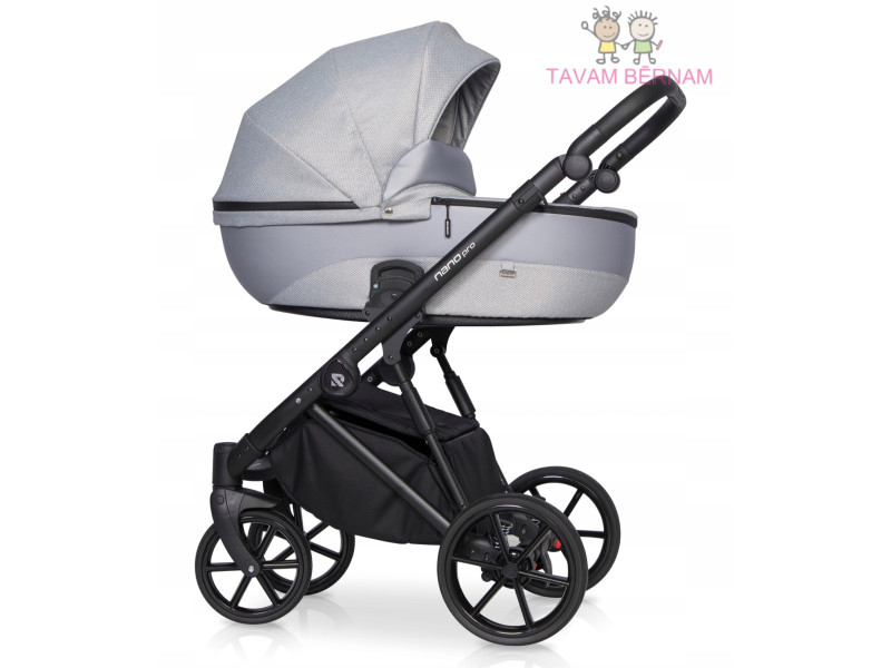 Riko Nano Pro 3-1 01 Grey Fox, bērnu rati Riko Riko Nano Pro 3-1 01 Grey Fox, bērnu rati Riko